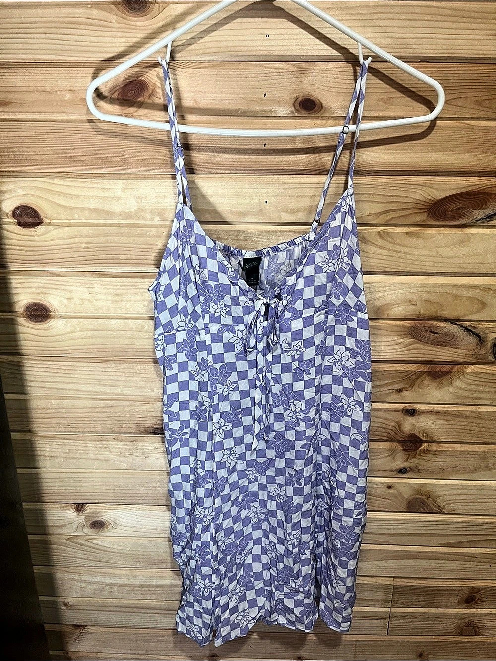 Wild Fable Checkered Camisole in Purple & White Size Medium NWT
